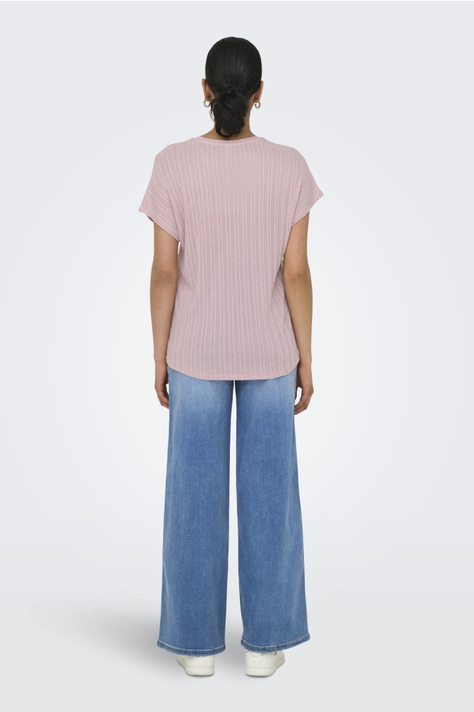 ONLIRINA S/S O-NECK TOP JRS NOOS 15349079 VIOLET ICE